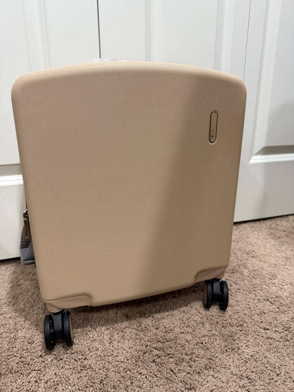 Cream Hard Shell Carry-On Luggage